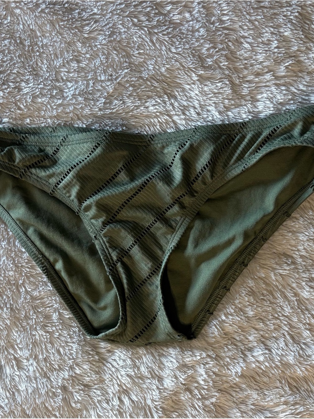 Time and Tru Olive Green Cheeky Bikini Bottom